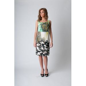 A-lijn Jurk - Dierenprint - Mouwloos - Ronde Halslijn - Geweven Stof