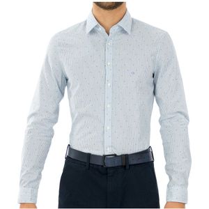 Calvin Klein  Overhemd Slank Model  Volledige Mouw Blauw - Maat 40 (Borst)