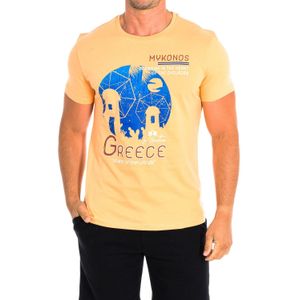 La Martina - Korte Mouwen T-shirt - Oranje - 100% Katoen