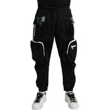 Dolce & Gabbana - Zwarte Nylon Cargo Jogger Trainingsbroeken - Heren