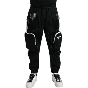 Dolce & Gabbana - Zwarte Nylon Cargo Jogger Trainingsbroeken - Heren