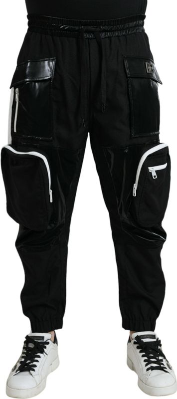 Dolce & Gabbana - Zwarte Nylon Cargo Jogger Trainingsbroeken - Heren