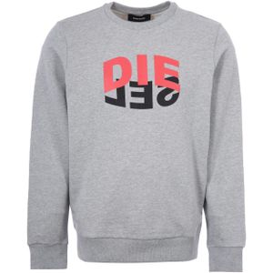 Diesel - Sweatshirt - Grijs - Katoen - Ronde Halslijn