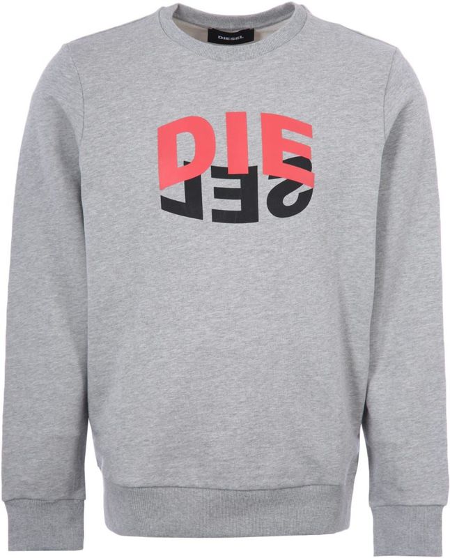 Diesel - Sweatshirt - Grijs - Katoen - Ronde Halslijn
