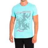 La Martina - TMR324-JS354 - T-shirt - Turquoise - Korte Mouwen