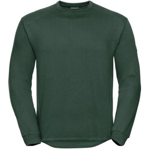 Russell Werkkleding Heren Bemanning Hals Set In Sweatshirt Top (Fles Groen) - Maat XS