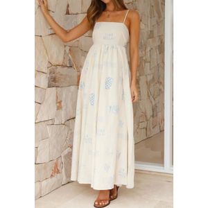 Griekse Sleutel Zonneprint Maxi Jurk