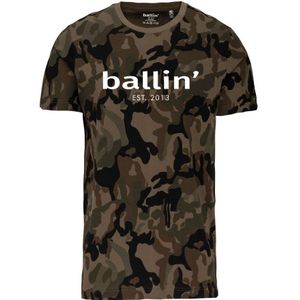 Ballin Est. 2013 Tee SS Army Camouflage Shirt Groen
