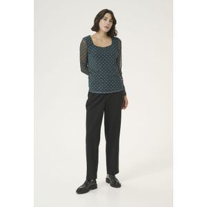 Blouse met lange mouwen Tight fit white green