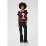 Blouse - Multicolour - CUdana Relaxed Fit - Korte Mouwen