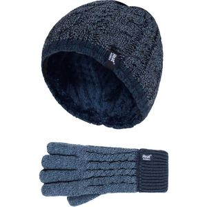 Heat Holders Kinderen kabel gebreide warme muts handschoenen set - Dn1p7