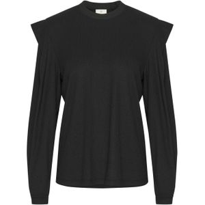 Blouse met lange mouwen Regular fit Black