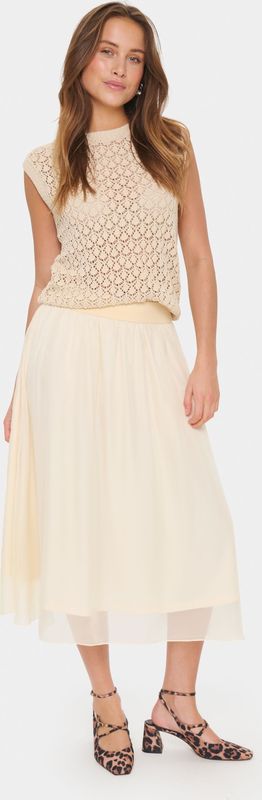 Saint Tropez - Coral SZ Rok - Beige - Midi-rok