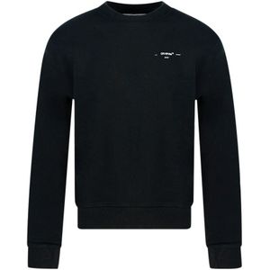 Gebroken Wit Zwart Slank Sweatshirt Met Logo - Maat 2XL
