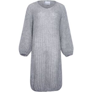 Jasmin gebreide jurk in lichtgrijs
