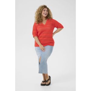 Kaffe Curve - Kctenesa Knit Pullover - Trui - Grenadine - Katoen/Acryl