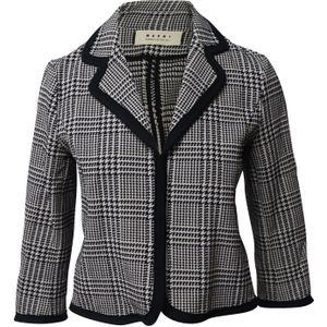 Marni Geknipte Geruite Jas in Zwarte Katoen