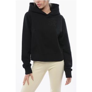 Palm Angels - Hoodie met Logo - Zwart - Dames - Katoen