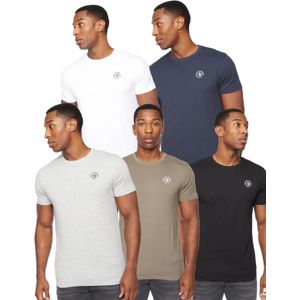 Henleys Heren Calyer T-Shirt (Set van 5) (Veelkleurig)