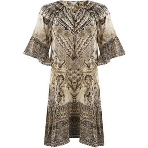 Inoa Makucha Panthera 1202117 Long Sleeve Silk Gypsy Dress - Maat 38