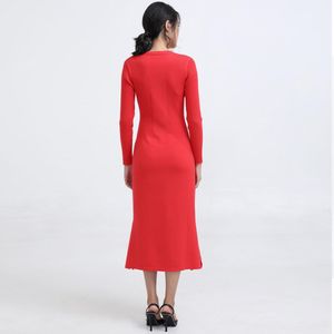 MIDI JUMPER -TRAND MET V -NACKLINE