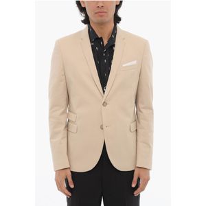 Zijsplitten, revers met inkeping, RUFFALO 2-knoops blazer in beige