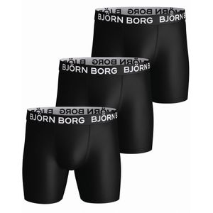 Björn Borg - 3-Pack Heren Performance Boxer Shorts | Sport Ondergoed - Zwart