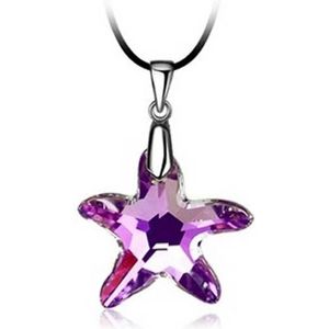 Swarovski - Ketting met ster van roze Swarovski Elements-kristal