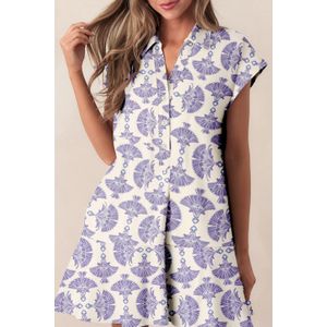 Kraagloze Korte Mouwen Jurk