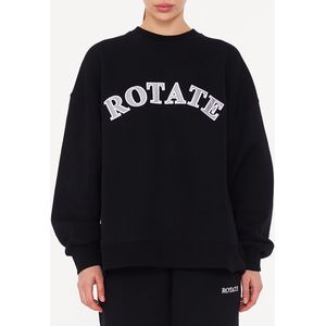 Dames Rotate Sunday Logo Crewneck Sweatshirt in Zwart