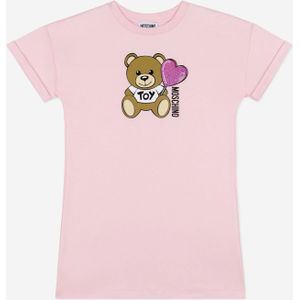 Meisjes Teddybeer Logo Jurk in Roze