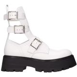 Alexander McQueen - Enkellaarsjes - Wit - Kalfleer - 6 cm Hak