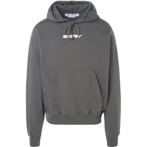 Hoodie - Gebroken Wit - Teddy - Skate-fit - Staalgrijs