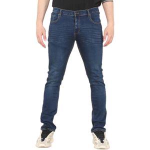 MYT - Heren Skinny Fit Jeans - Donkerblauw - Stretch Denim