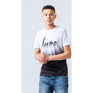 Hype Junior Mono Fade T-shirt voor jongens in wit zwart