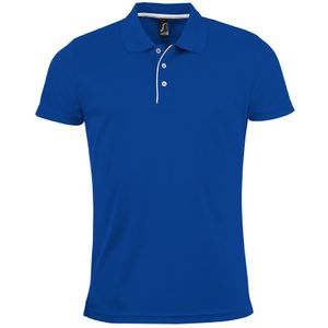 SOLS Heren Performer korte mouw Pique Polo Shirt (Koningsblauw)