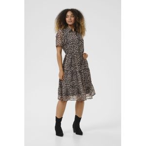 Cream - Blousejurk - Beige - Yuna - Dierenprint - 3/4 Lengte