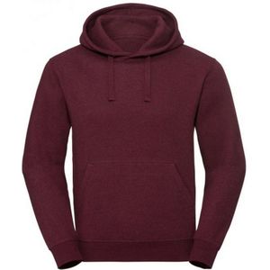 Russell Unisex Authentieke Melange Hooded Sweatshirt (Bourgondië Melange) - Maat S