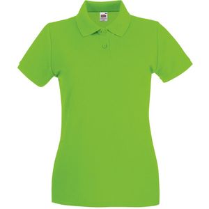 Fruit Of The Loom - Dames-Fit Premium Poloshirt - Lime - Korte Mouwen