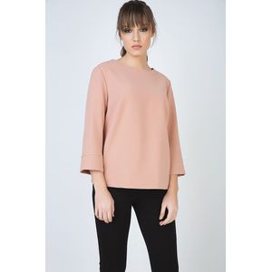 Conquista Fashion - Top - Geweven Stof - ¾ Mouwen - Boothals