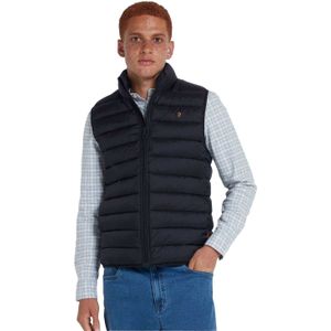 Farah Joel gewatteerd herenvest (Zwart)