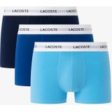 Heren Lacoste 3-Pack Stretch Katoenen Trunks in Blauw