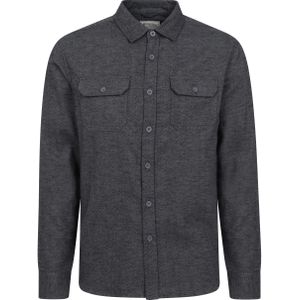 Mountain Warehouse Heren Overhemd met lange mouwen in molton (Donkergrijs)