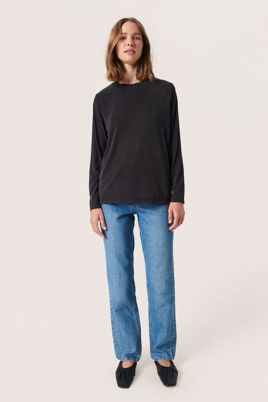 T-shirt met lange mouwen Loose fit black