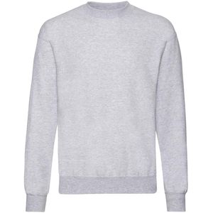 Fruit of the Loom Heren Klassiek 80/20 Ingezet Sweatshirt (Heide Grijs)