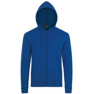 SOLS Herenstenen Ritssluiting In De Vorm Van Een Gewone Hoodie (Koningsblauw) - Maat XS