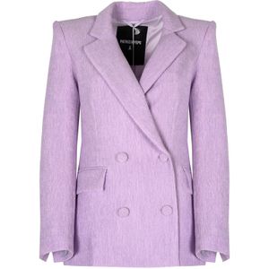 Patrizia Pepe - Jas - Paars - Vrouw - Double-breasted - Met Gecoate Knopen