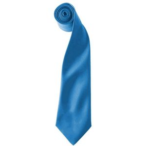 Premier Kleuren Heren Satin Clip Tie (Pakket van 2) (Saffier)