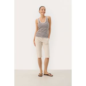 Blouse met korte mouwen Regular fit Bracken Stripe brown white