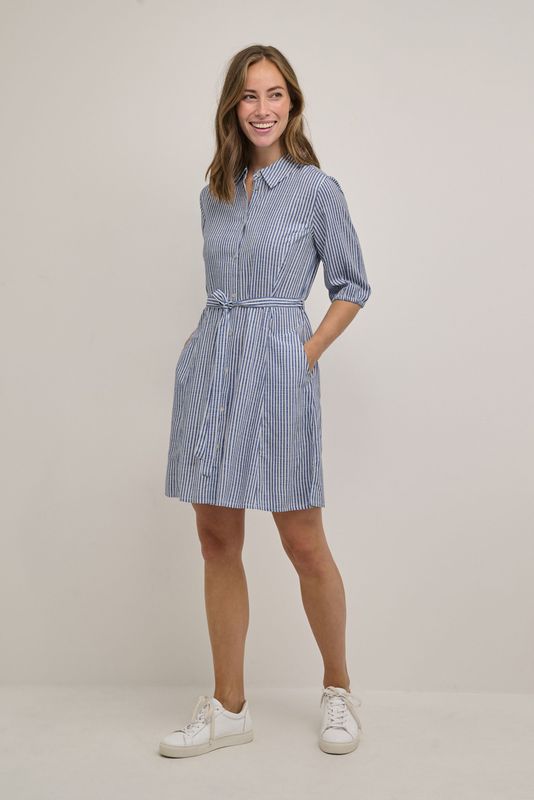 Cream Jurk 'Tiah'  blauw / navy / wit